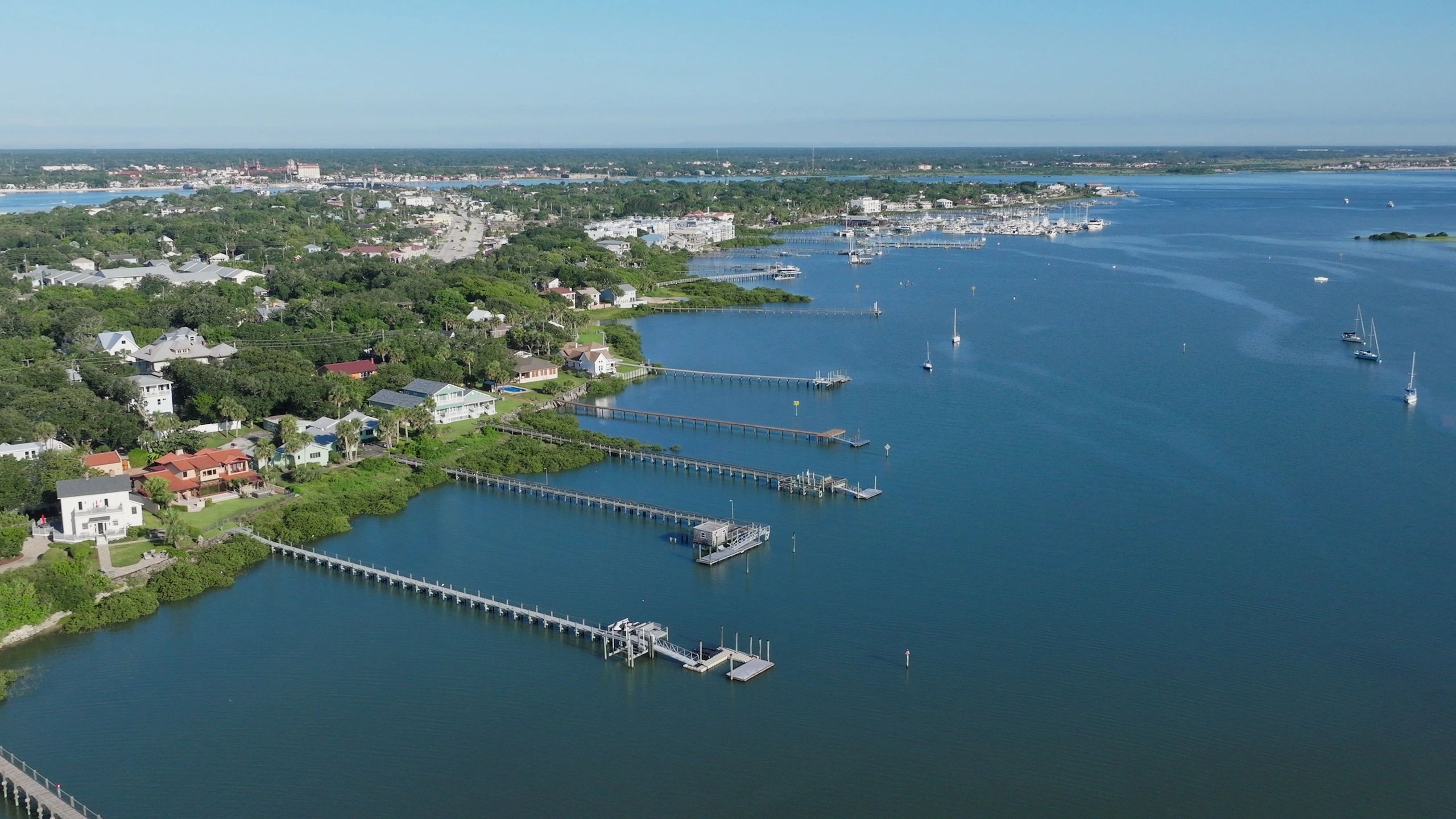 Luxury marina waterfront scene with a polished Southshore feel