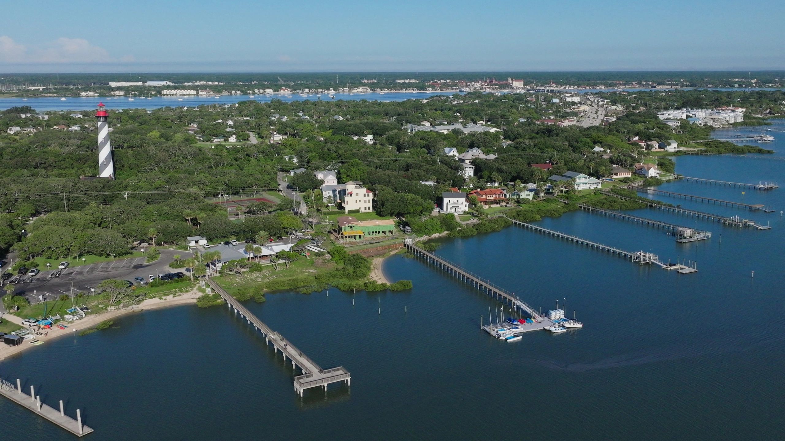 Florida marina and boats on the water