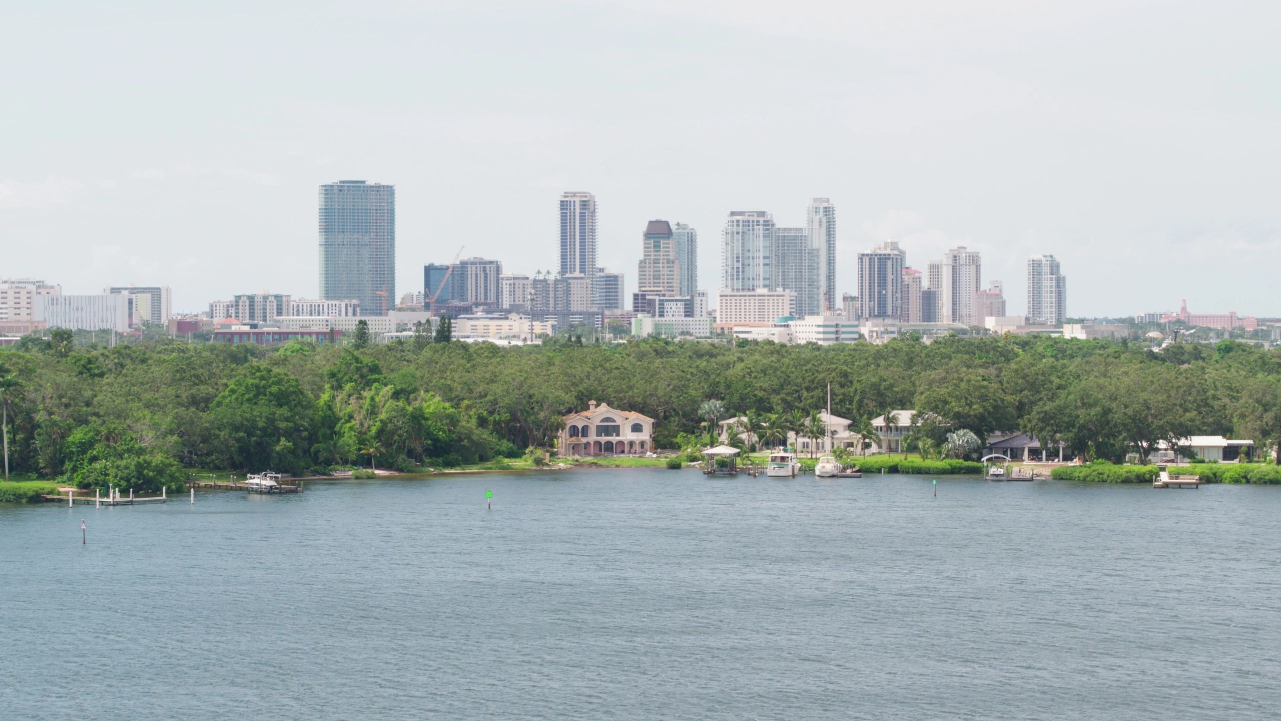 St. Petersburg skyline across Tampa Bay