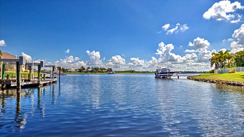 Open water and a distant bridge across Tampa Bay