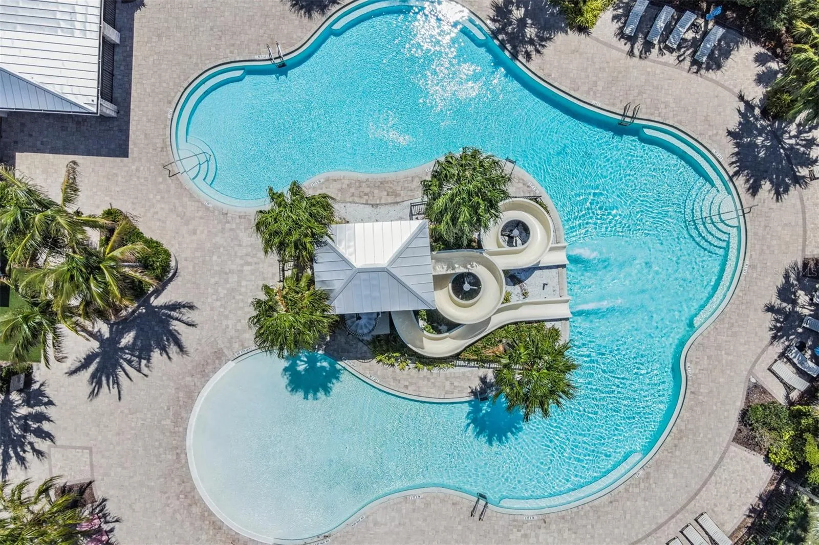 The lagoon-style pool at Covington Park in Apollo Beach, Florida