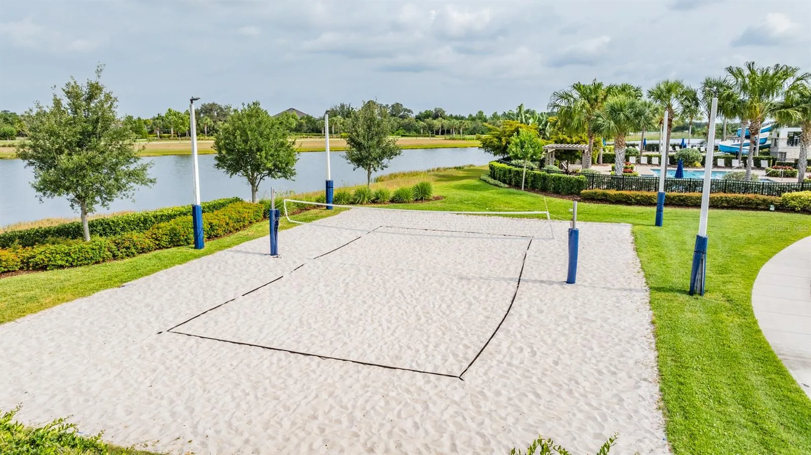 Sand volleyball court at Covington Park in Apollo Beach, Florida