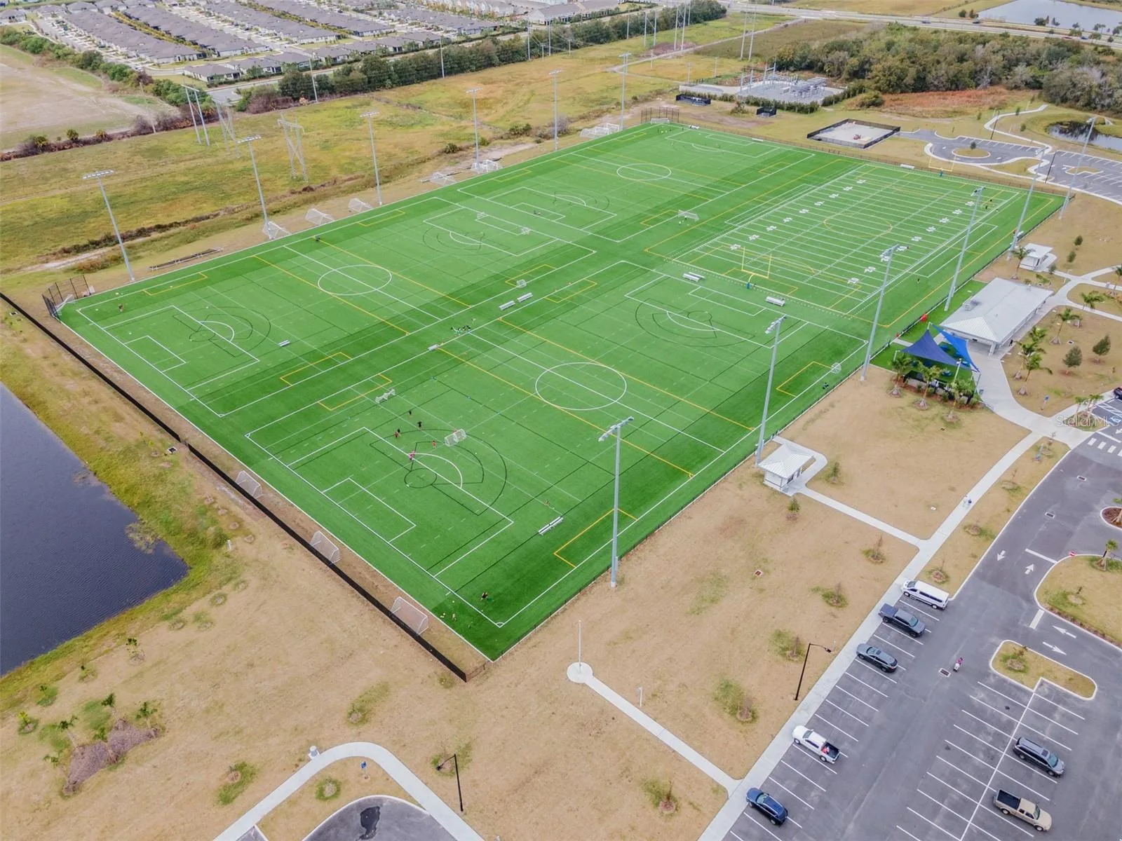 Community soccer field at Covington Park in Apollo Beach, Florida