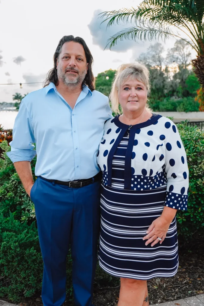 Shawna and Gregg Calvert of 27North Realty on the waterfront in Apollo Beach