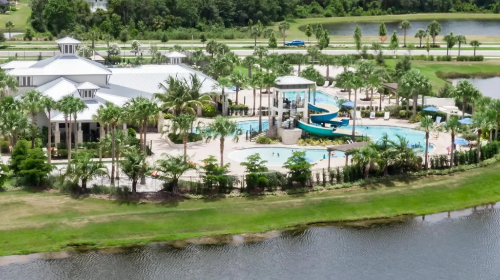 Aerial view of the Waterset community in Apollo Beach, Florida