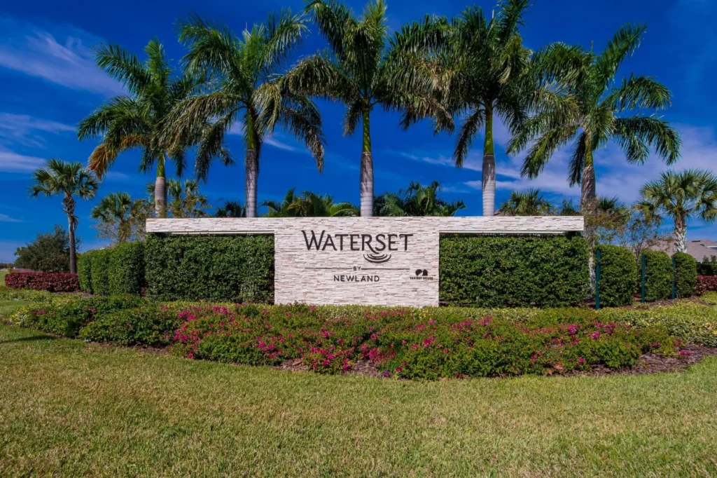 Waterset community entrance signage in Apollo Beach, Florida