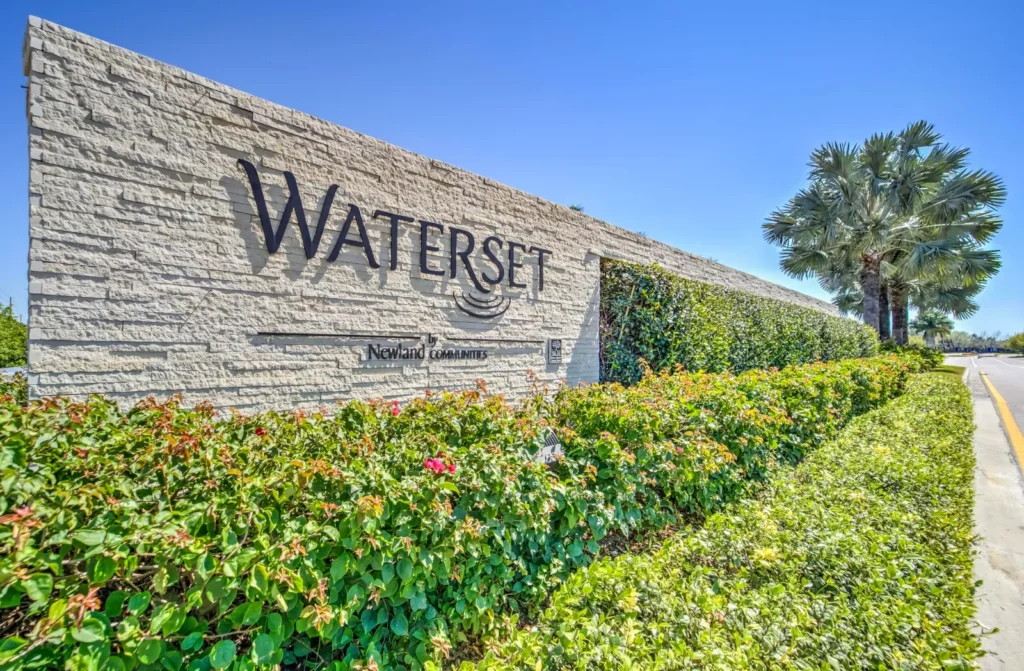 Waterset community entrance signage in Apollo Beach, Florida
