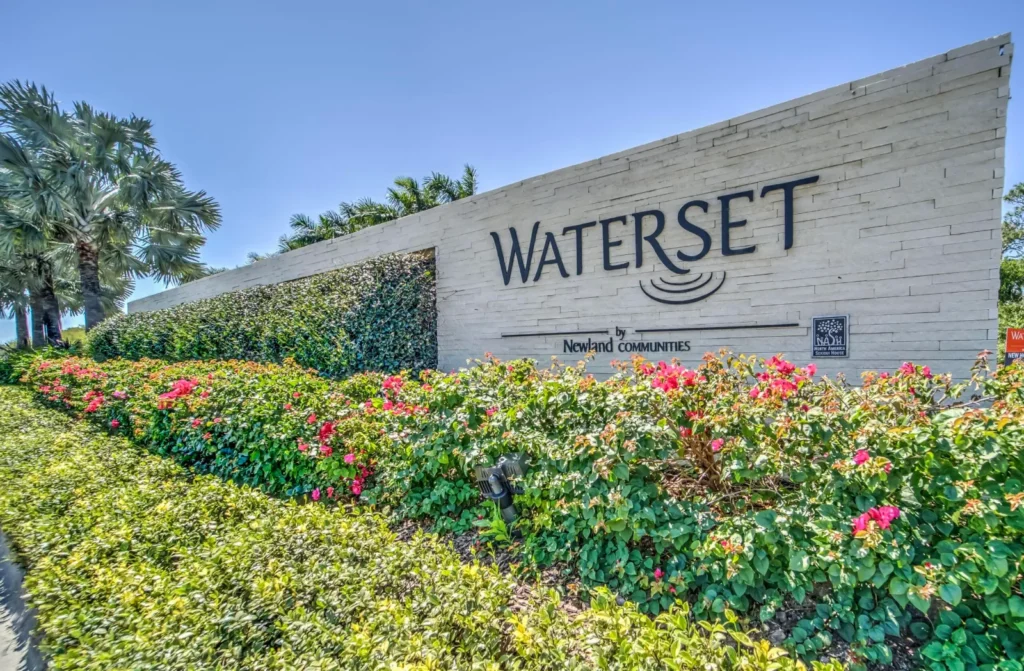 Waterset community entrance signage in Apollo Beach, Florida