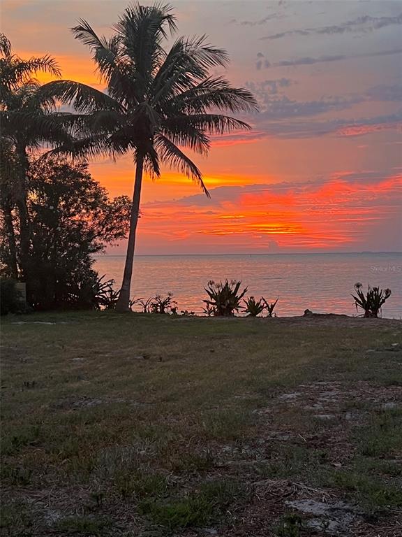 Sunset view across Tampa Bay from 1013 Symphony Isles Boulevard