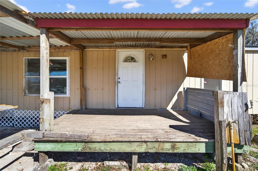Covered porch at 35238 Manuel Street, Webster