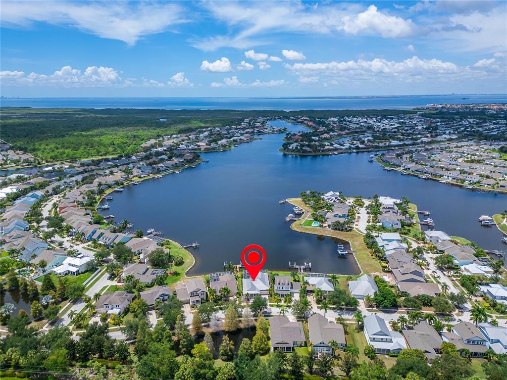 Wide MiraBay lagoon view from 429 Manns Harbor Drive