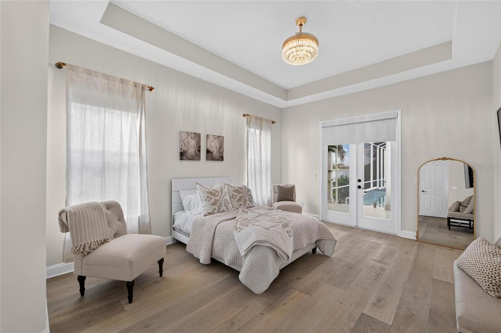 Primary bedroom with lagoon view