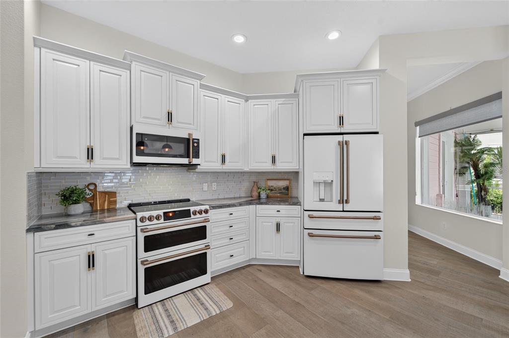 GE Cafe matte-finish appliances in the kitchen