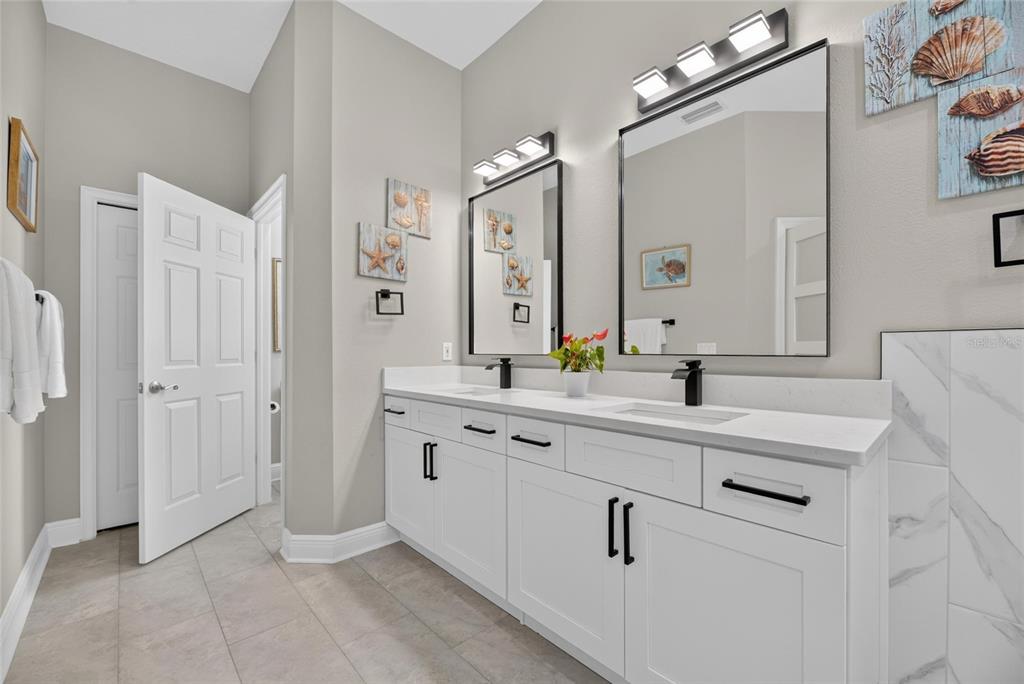 Remodeled primary bath with soaking tub