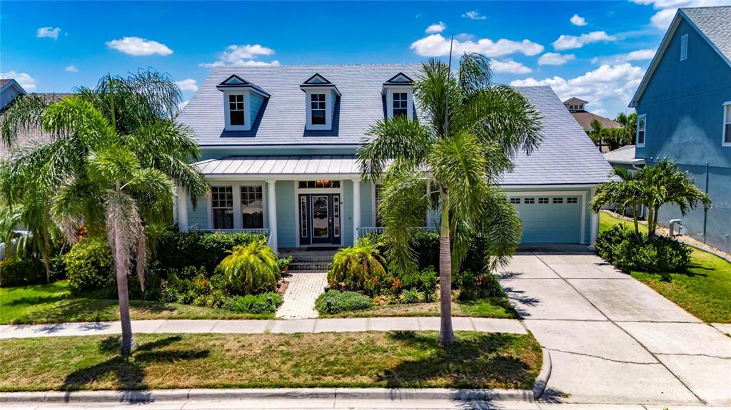Front of 5226 Brighton Shore Drive, a Key West-style home in MiraBay, Apollo Beach