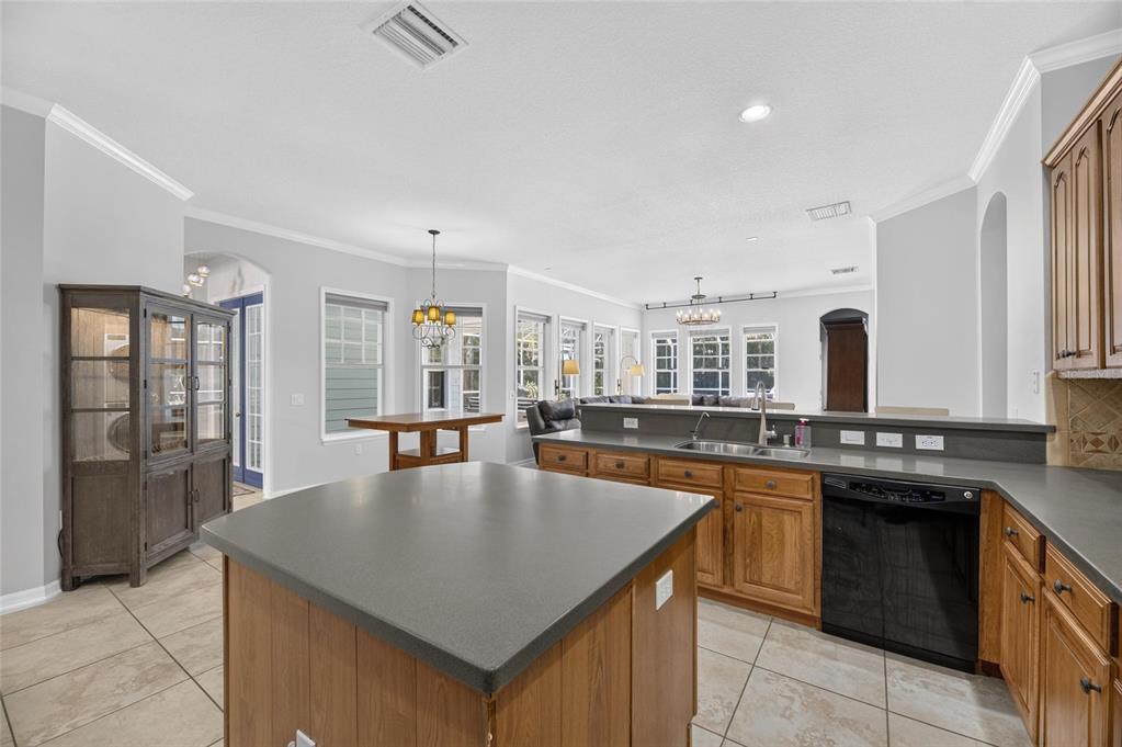 Large kitchen island