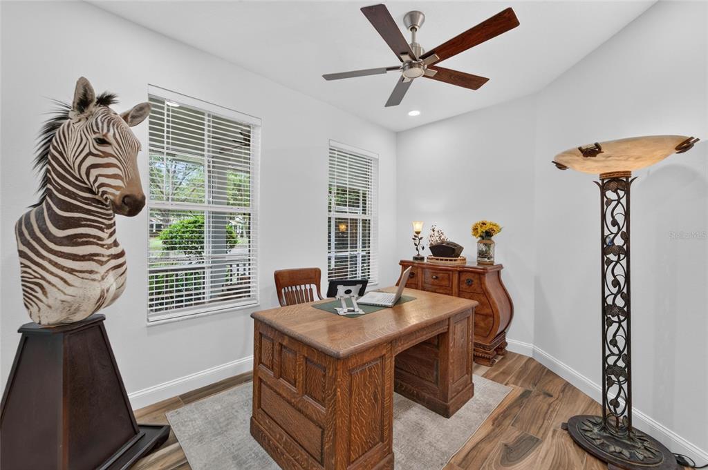Office with French doors