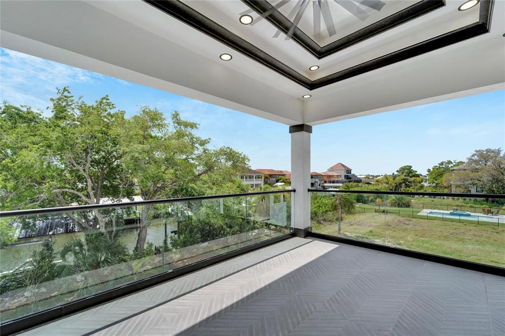Balcony view over the canal toward Tampa Bay at 534 Estuary Shore Lane