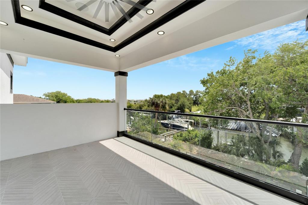 Canal view from the upper balcony at 534 Estuary Shore Lane