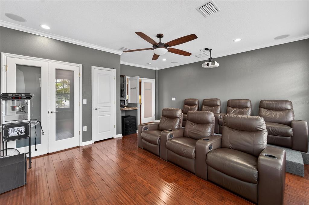 Dedicated movie theater room