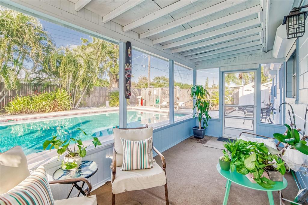Screened back porch