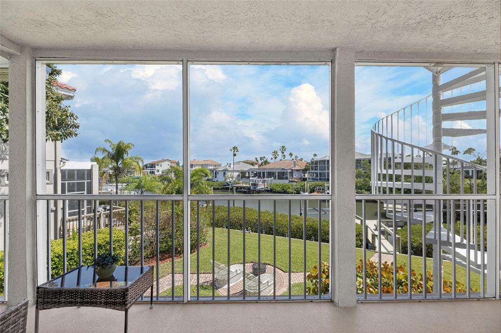 Canal views through the expansive windows