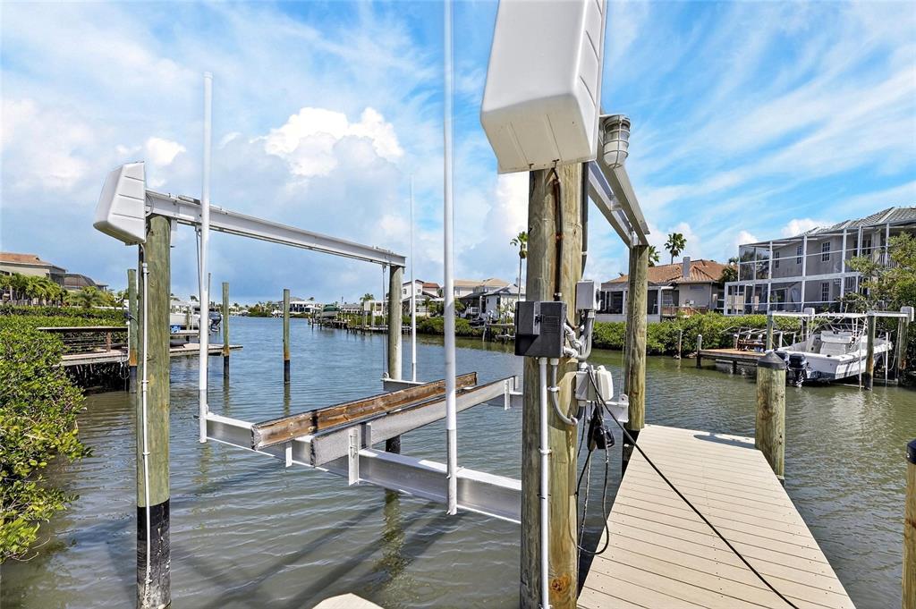 Private dock and canal at 6107 Marbella Boulevard