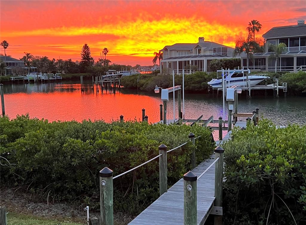 Sunset over the canal from 6203 Marbella Boulevard, Apollo Beach