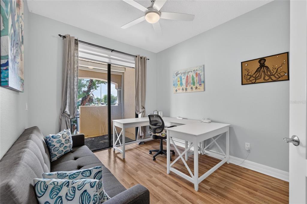 First-level fourth bedroom or office