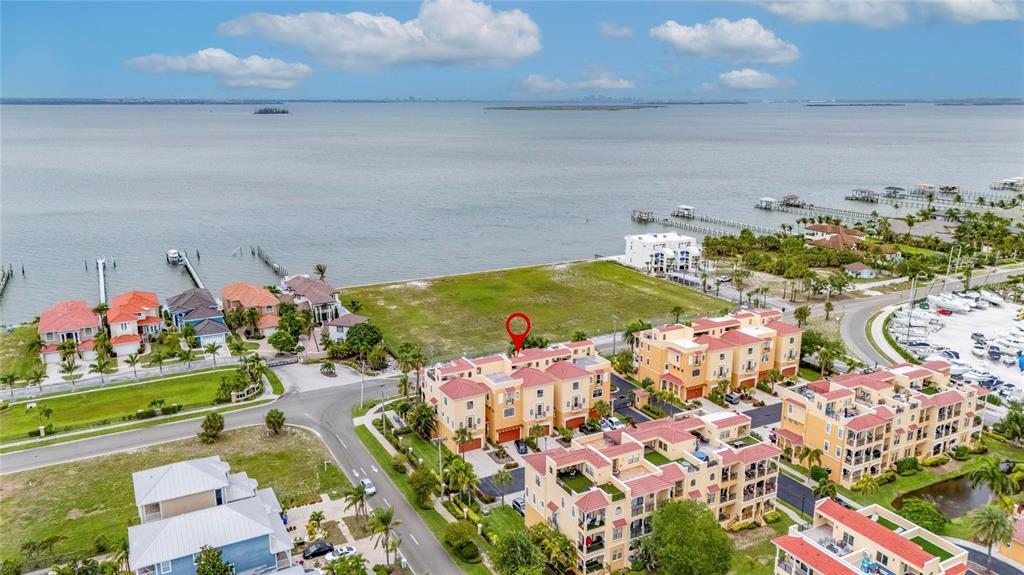 Aerial view of Brisa Del Mar and Tampa Bay