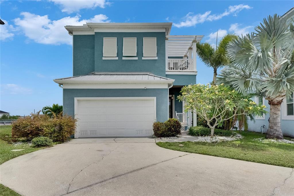 Front of 6512 Simone Shores Circle, a Key West style home in Hemingway Estates, Apollo Beach