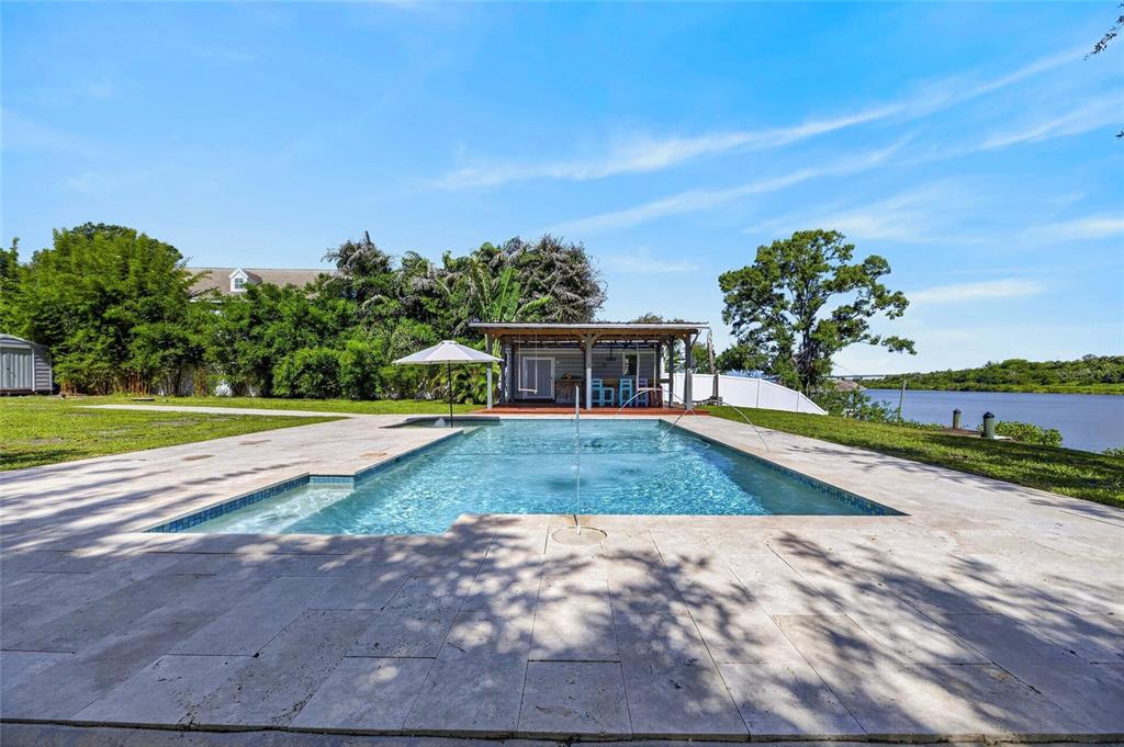 2021 custom heated saltwater pool at 6712 Myrna Drive