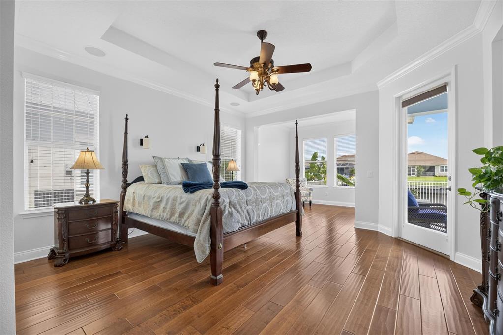 First floor primary bedroom at 715 Islebay Drive Apollo Beach
