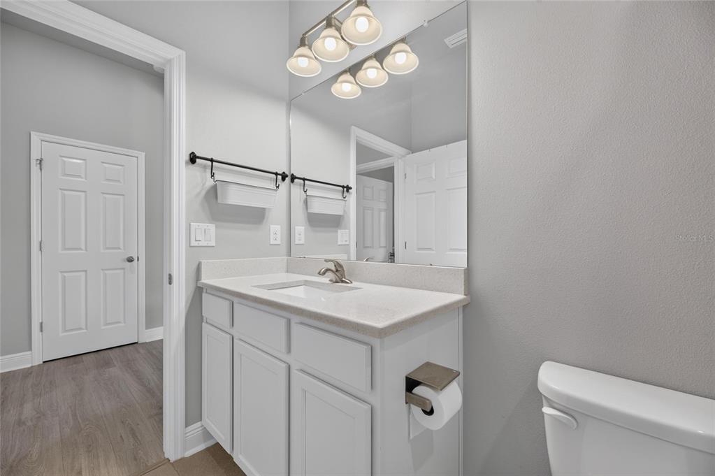 Primary bath with dual vanities