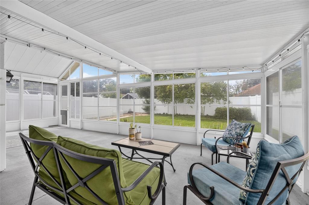 15 by 28 screened and covered rear porch