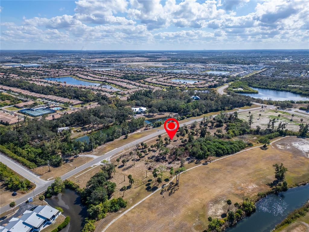 Aerial view of the property frontage