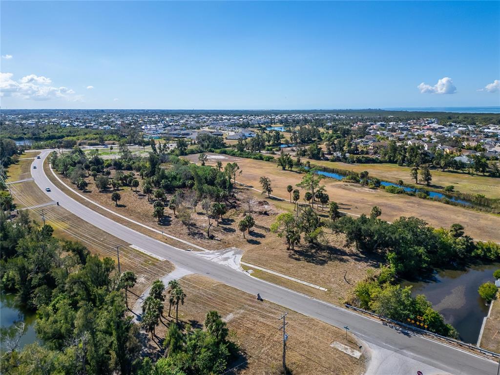 Aerial of surrounding South Shore growth