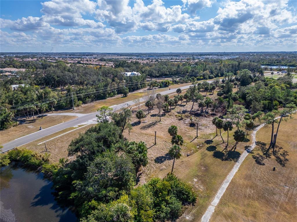 Aerial view toward Tampa Bay from the parcel