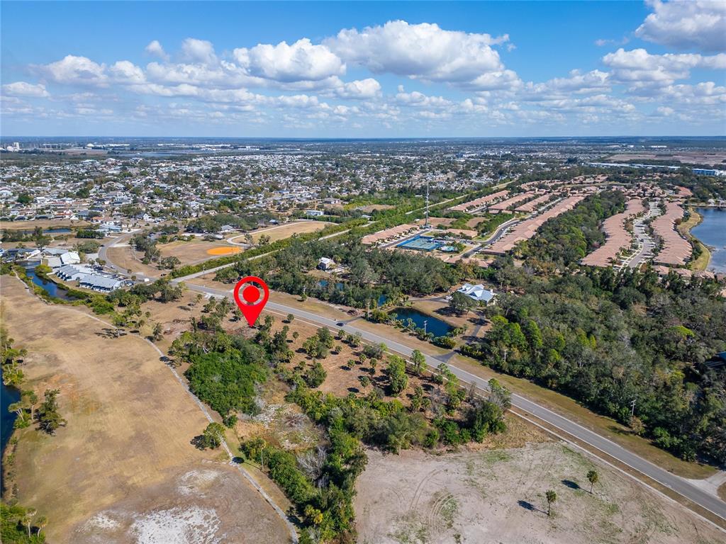 Aerial showing nearby residential development in Apollo Beach