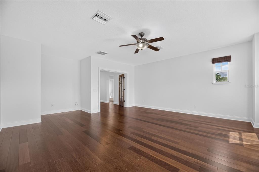 Bonus room with French doors