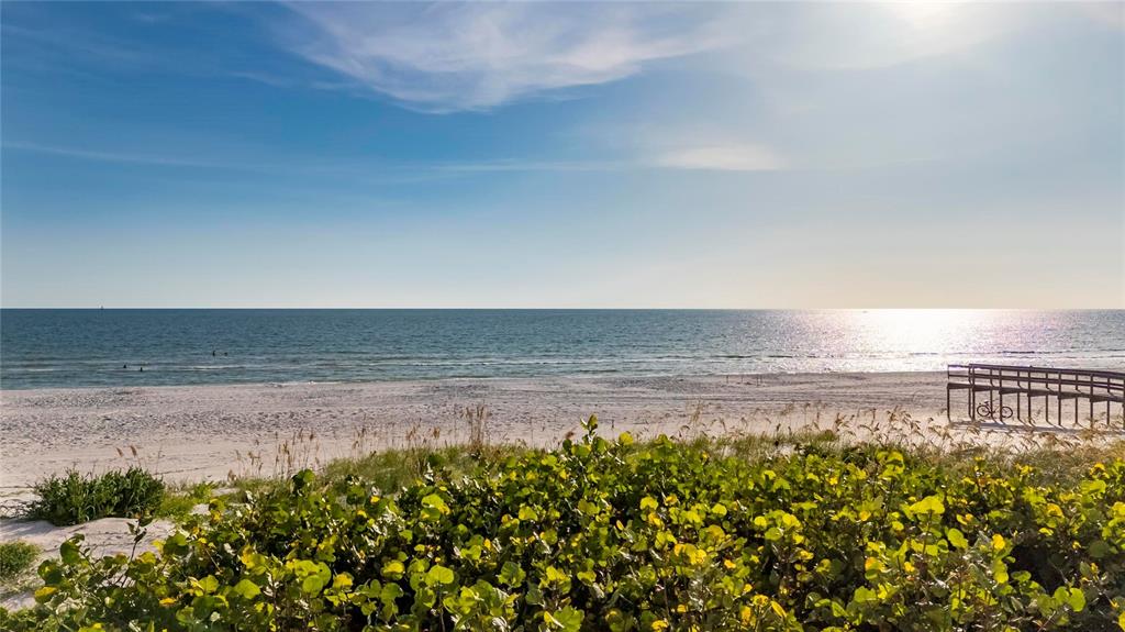 The Gulf beach in front of 9600 Gulf Boulevard, Treasure Island