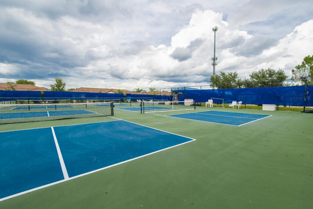 Tennis courts at Del Webb Southshore Falls, Apollo Beach